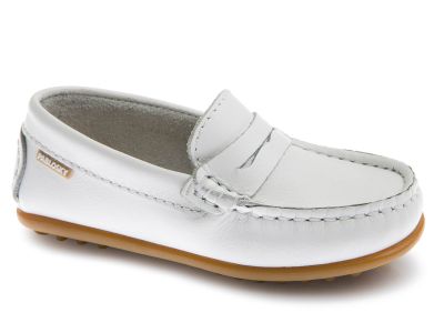 White Pablosky kids deck shoes 126300 