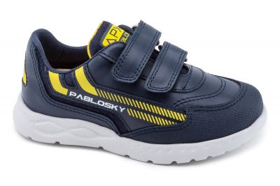 Zapatillas deportivas de niño Pablosky 297128 de piel color azul